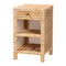 Baxton Studio Bella Modern Bohemian Natural Brown Mahogany Wood and Natural Rattan 1-Drawer Nightstand 226-13095-ZORO - alternate 1